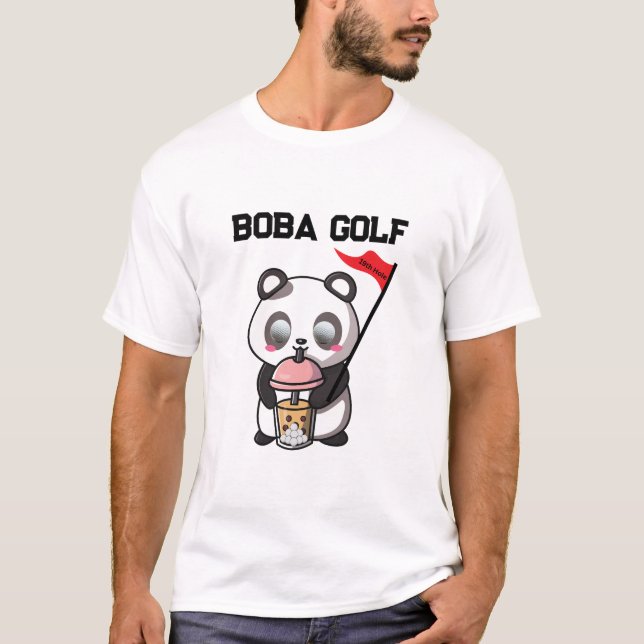 Camiseta Boba Golf | Milk Tea | Bubble Golf | Golfer (Frente)