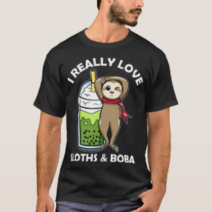 Camiseta Boba Milk Tea Eu realmente amo calções Boba penelo