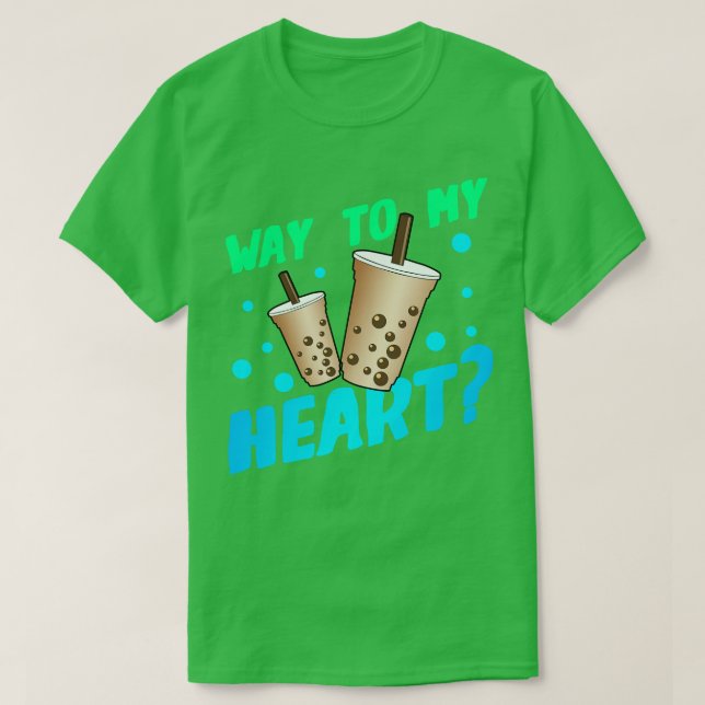 Camiseta Boba Milk Tea Way To My Heart (Frente do Design)