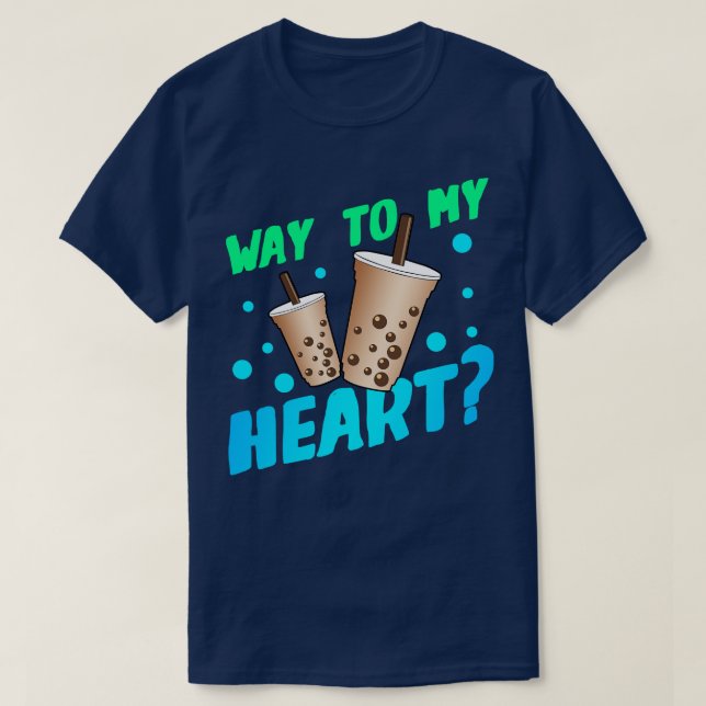 Camiseta Boba Milk Tea Way To My Heart (Frente do Design)