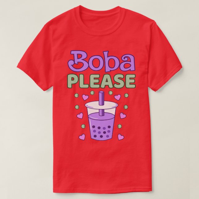 Camiseta Boba Por Favor Bubble Kawaii Tea Graphic Premium (Frente do Design)