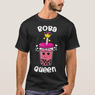Camiseta Boba Queen Bubble Tea amadurece animais bibi e tin