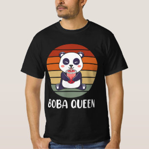Camiseta Boba Queen Bubble Tea Japonês Panda Anime Ka
