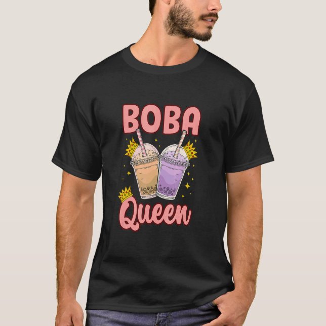 Camiseta Boba Queen Graphic Tea Tea Drinker Tea Brewing Cup (Frente)
