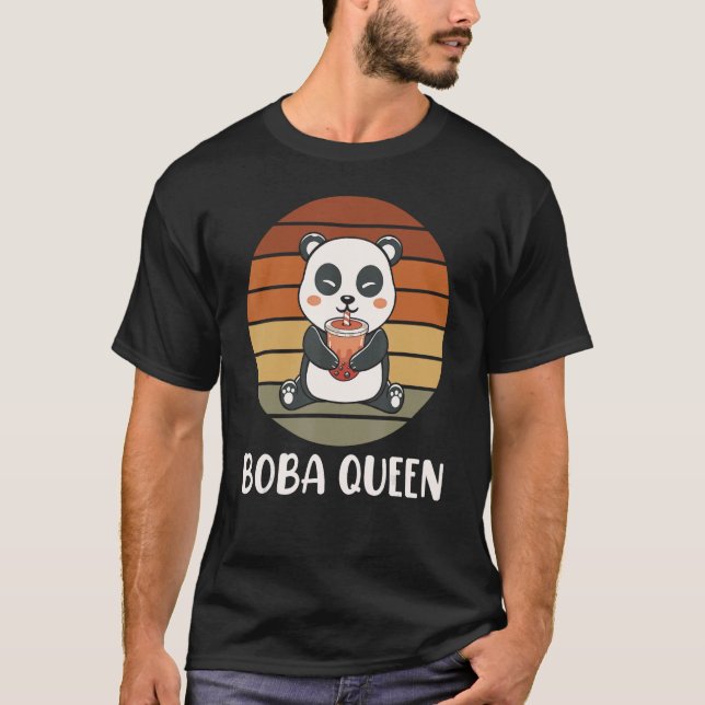 Camiseta Boba Queen Panda Bubble Tea Boba Tea (Frente)
