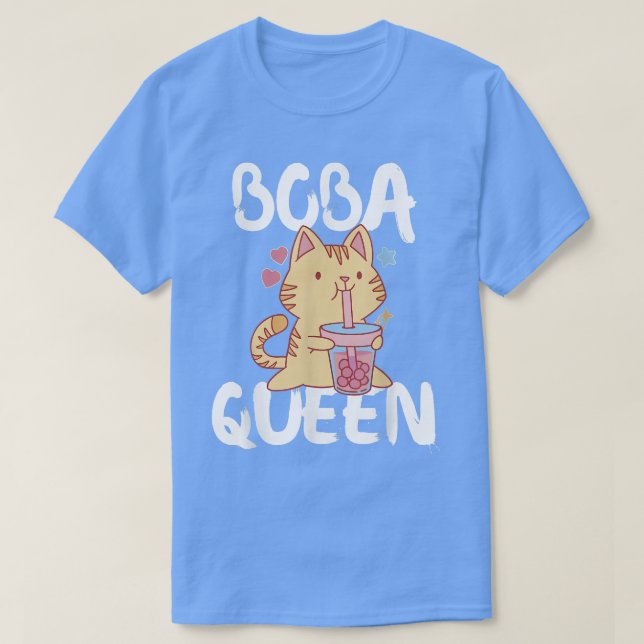 Camiseta Boba Queen Panda Lover Bebendo Bubble milk Tea Ka (Frente do Design)