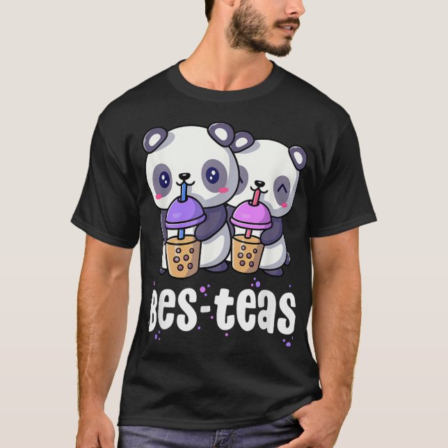 Camiseta Boba Shirt Women Girls Bes Teas Kawaii Panda Bubbl (Frente)