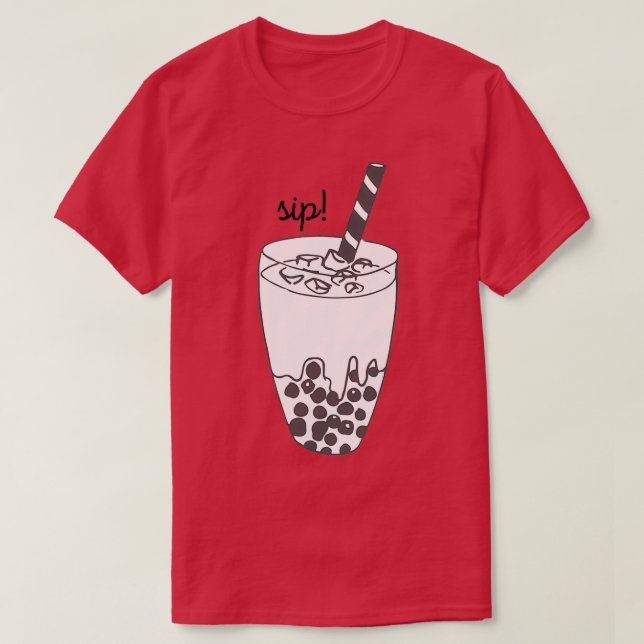 Camiseta Boba Tea Black (Frente do Design)