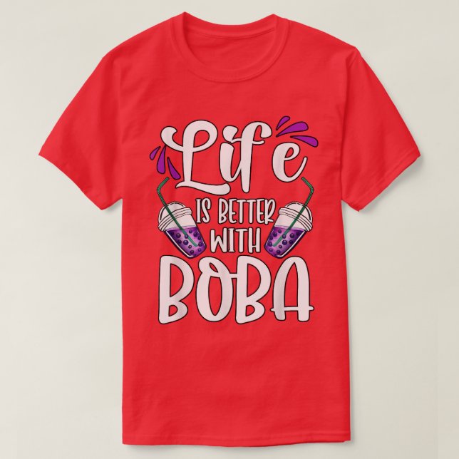 Camiseta Boba Tea Bubble Tea 134 (Frente do Design)