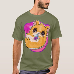 Camiseta Boba Tea Bubble Tea Cute Kawaii Hamster Gift