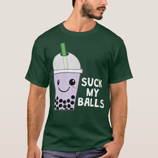 Camiseta Boba Tea Bubble Tea Gift Kawaii Chupa Minhas Bolas (Frente)