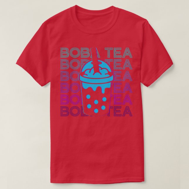 Camiseta Boba Tea Bubble Tea Milk Tea Retro Gift (Frente do Design)