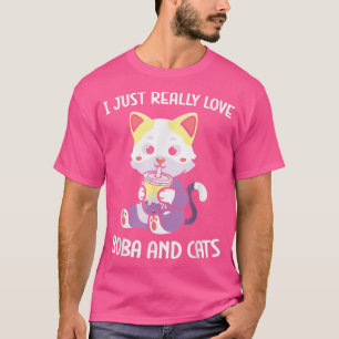 Camiseta Boba Tea Cat Bubble Tea Kawaii Anime Japonês