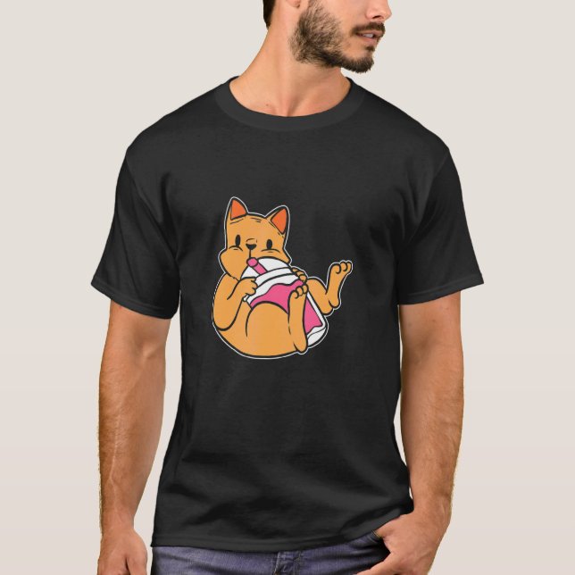 Camiseta Boba Tea Cat Cat Owner (Frente)
