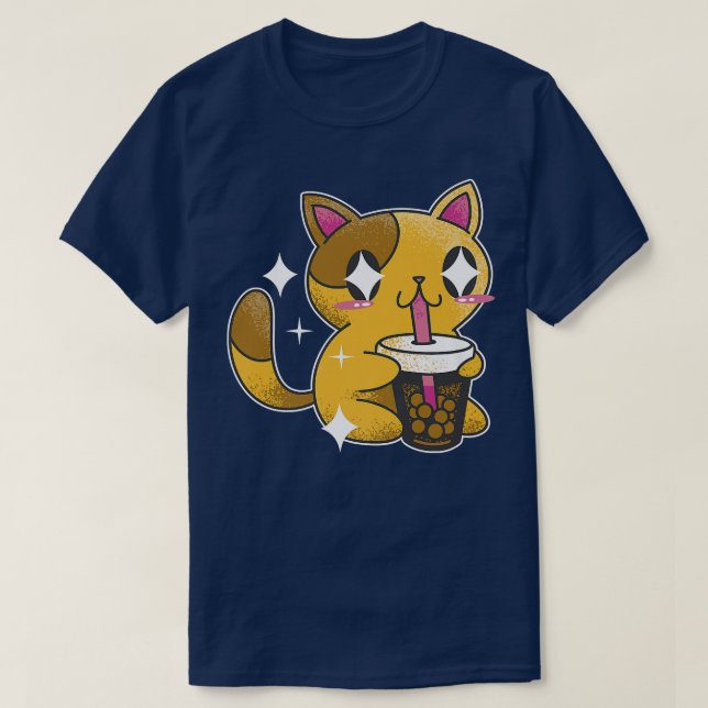 Camiseta Boba Tea Cat Japão Sweet Otaku (Frente do Design)
