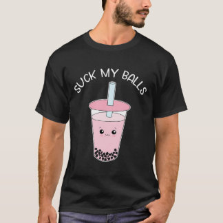 Camiseta Boba Tea Chupa Minhas Bolas Engraçado Bolha Beber