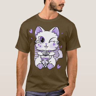 Camiseta Boba Tea Drink Kawaii Neko Cat Boba
