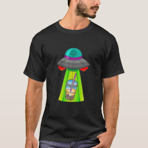 Camiseta Boba Tea E Alienígena Naves Espaciais Boba Abduç