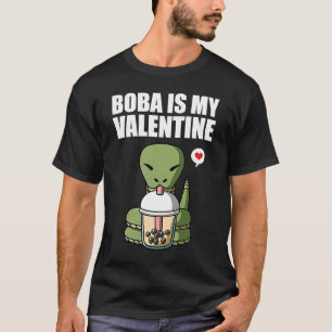 Camiseta Boba Tea é meu Dia de os namorados Cobra Namorados