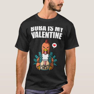 Camiseta Boba Tea é Meu Frango Anti Dia dos Namorados D