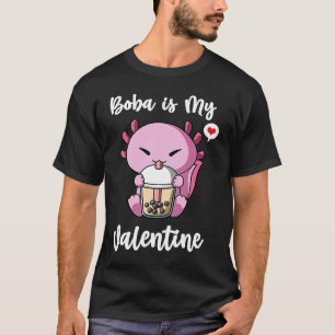 Camiseta Boba Tea é minha Namorados Axolotl Anti Dias de os