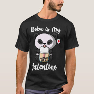Camiseta Boba Tea é minha Namorados Panda Bear Anti Valenti