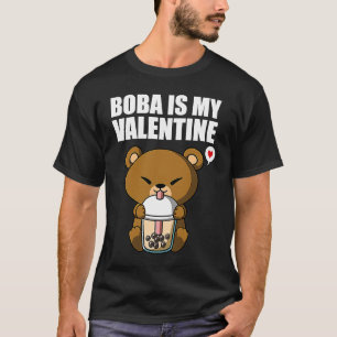 Camiseta Boba Tea é o meu Namorados Bear Anti Dia de os nam