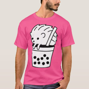 Camiseta Boba Tea Hedgehog Preto e Branco