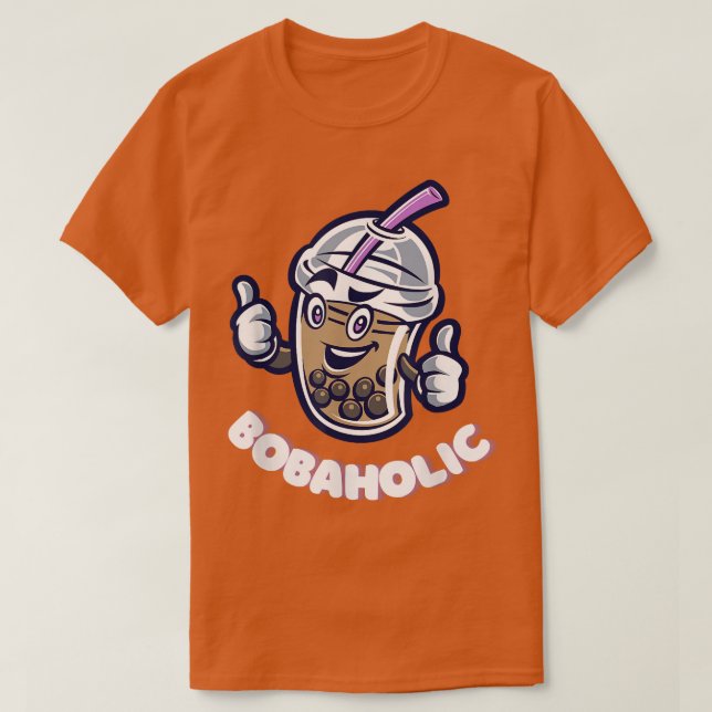 Camiseta Boba Tea I Bobaholic I Bubble-Tea & Gift (Frente do Design)