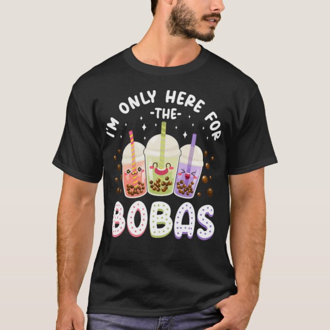Camiseta Boba Tea Im Aqui Só Para apostar crianças (Frente)