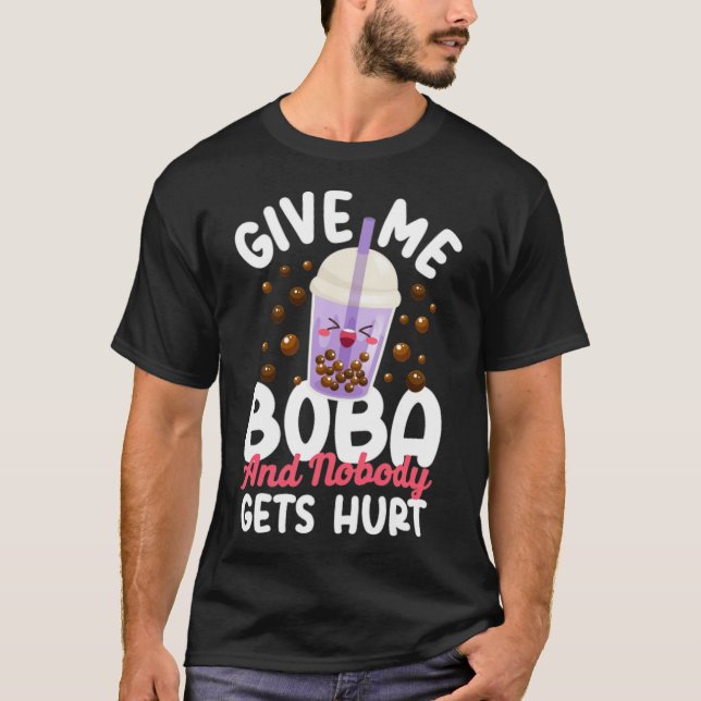 Camiseta Boba Tea Me Dá Boba E Ninguém me mostra saltando t (Frente)