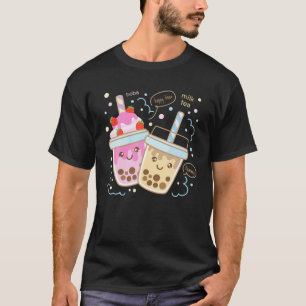 Camiseta Boba Tea Milk Tea Bubble Tea Kawaii Cute Fairy Kei