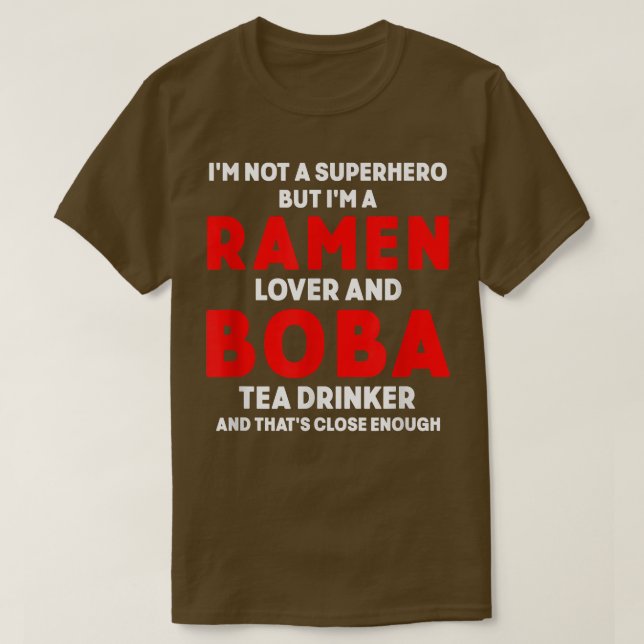 Camiseta Boba Tea Ramen Cute Kawaii Bubble milk Tea 245 (Frente do Design)