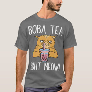 Camiseta Boba Tea Right Meow Proprietário do Gato Bubble Te