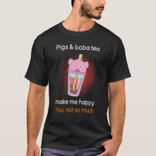 Camiseta Boba Tea Sarcastic Pig Bubble Tea