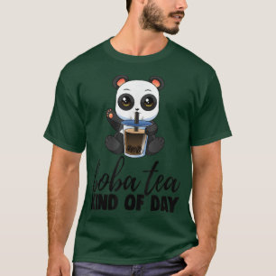 Camiseta Boba Tea Tipo Dia Panda Mulheres Engraçadas Adoram