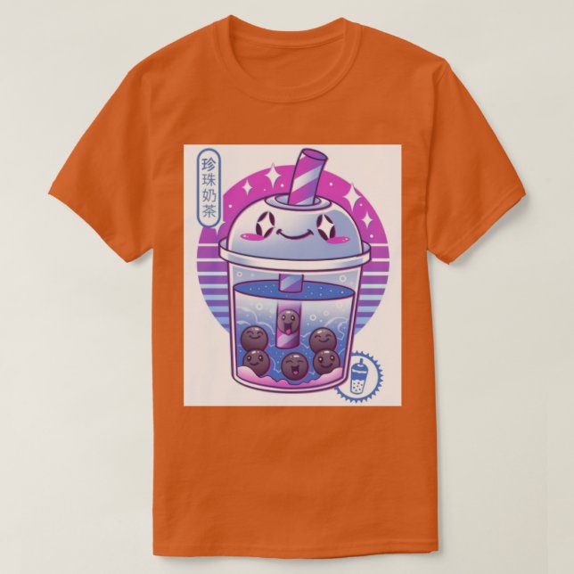 Camiseta Boba Wave Tea (Frente do Design)