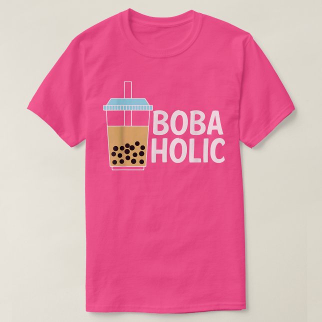 Camiseta Bobaholic Boba Tea Bubble Tea  (Frente do Design)