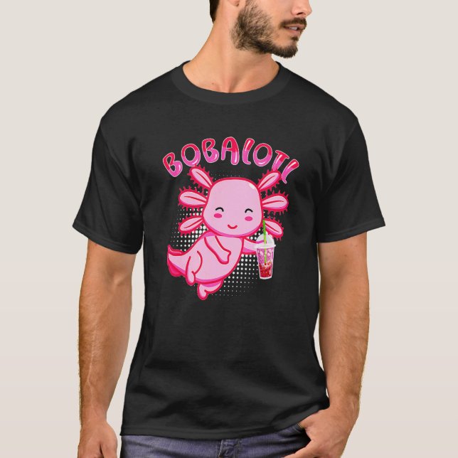 Camiseta Bobalotl Axolotl Boba Tea Bubble milk (Frente)