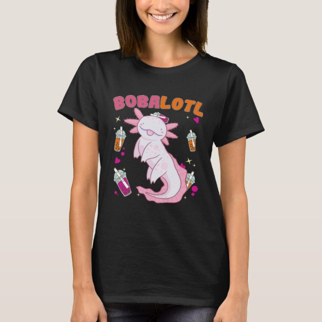 Camiseta Bobalotl Axolotl Boba Tea Bubble milk (Frente)