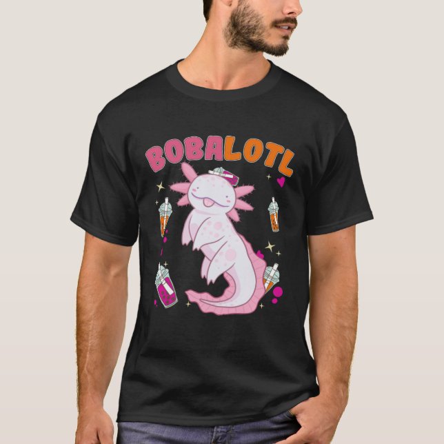 Camiseta Bobalotl Axolotl Boba Tea Bubble milk (Frente)