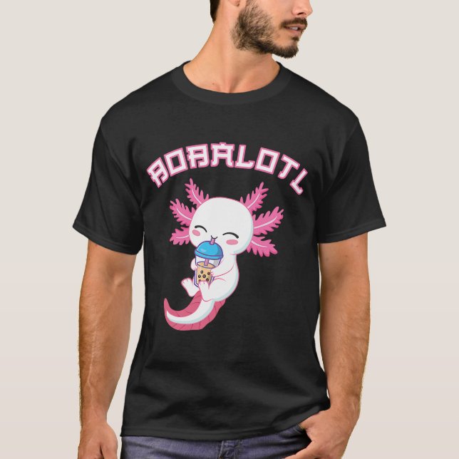 Camiseta Bobalotl Axolotl Boba Tea Bubble milk (Frente)