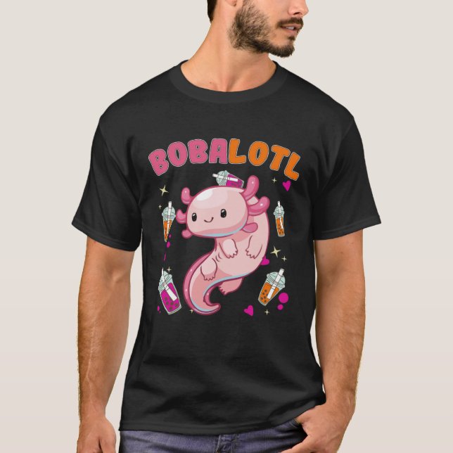 Camiseta Bobalotl Axolotl Boba Tea Bubble Milk  1 (Frente)