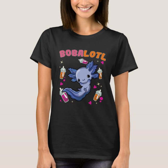 Camiseta Bobalotl Axolotl Boba Tea Bubble Milk  1 (Frente)