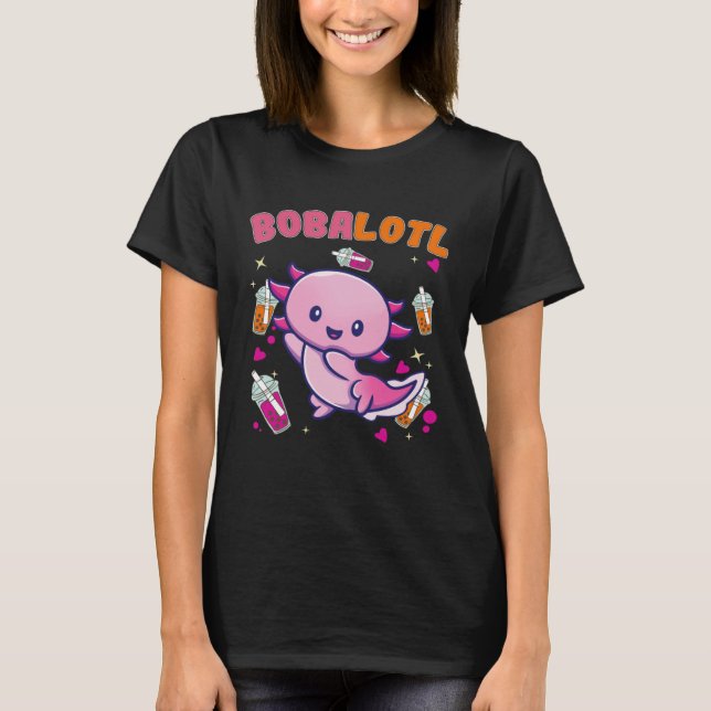 Camiseta Bobalotl Axolotl Boba Tea Bubble Milk  4 (Frente)