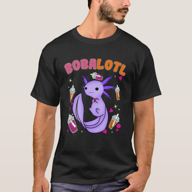 Camiseta Bobalotl Axolotl Boba Tea Bubble milk 7 (Frente)