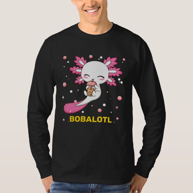 Camiseta Bobalotl Axolotl Boba Tea Bubble Milk Girls kids (Frente)