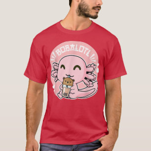Camiseta Bobalotl Boba Kawaii Axolotl Boba Bubble milk Tea