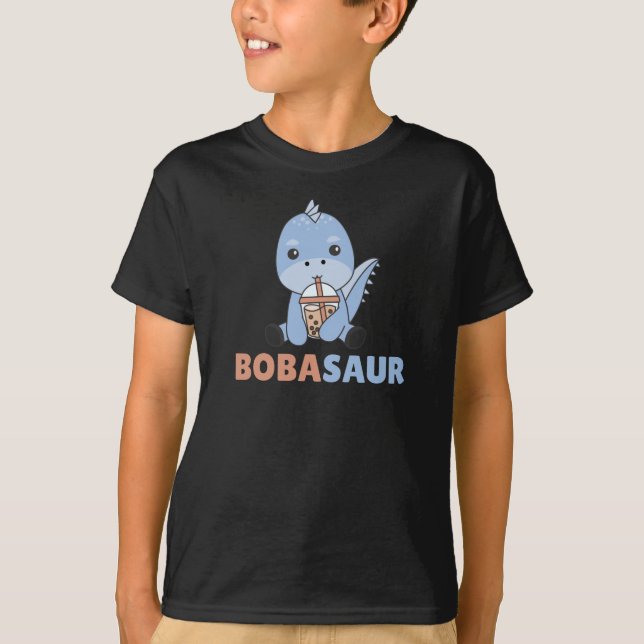 Camiseta Bobasaur Boba Dinosaur Dino Bubble Tea (Frente)