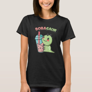 Camiseta Bobasaur Bubble Tea Pun Boba Tea Bebendo Ventilado